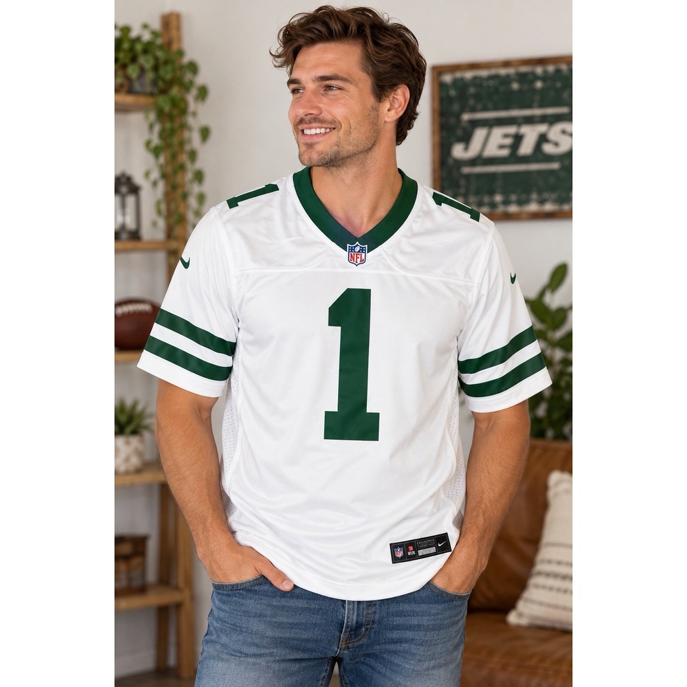 Nike New York Jets Sauce Gardner #1 Jersey Men's M White NFL New Without Tags